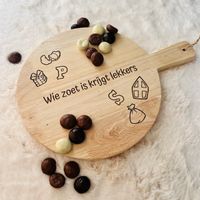 sint- plank &#039;wie zoet is krijgt lekkers&#039;